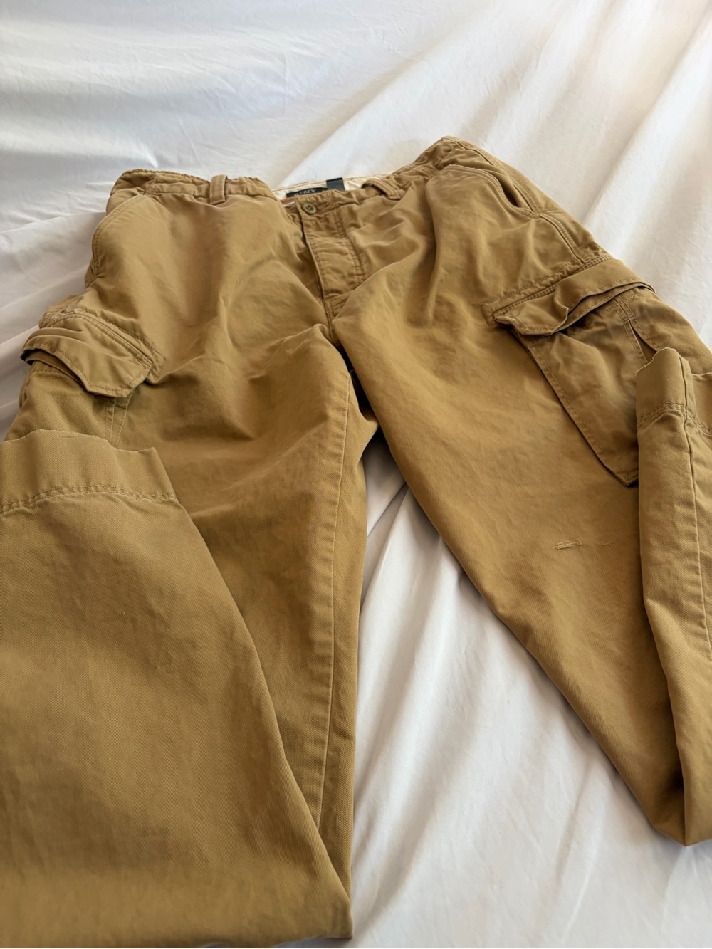 J. Crew Men's Tan Cargo Pants - Utility Style Size 34x34